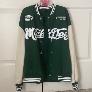 Shein Green “Match Day” Jacket